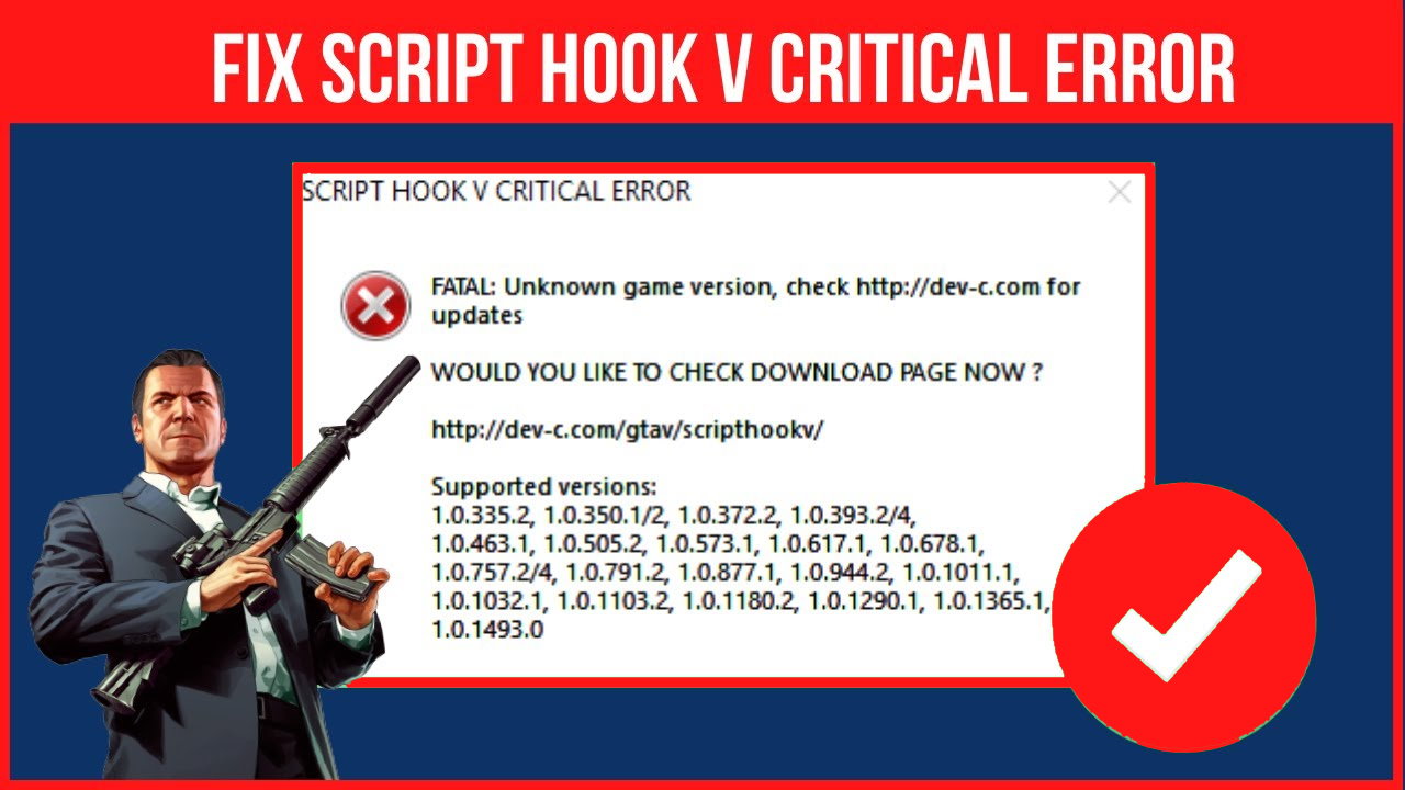 Fix Script Hook V Critical Error in GTA 5