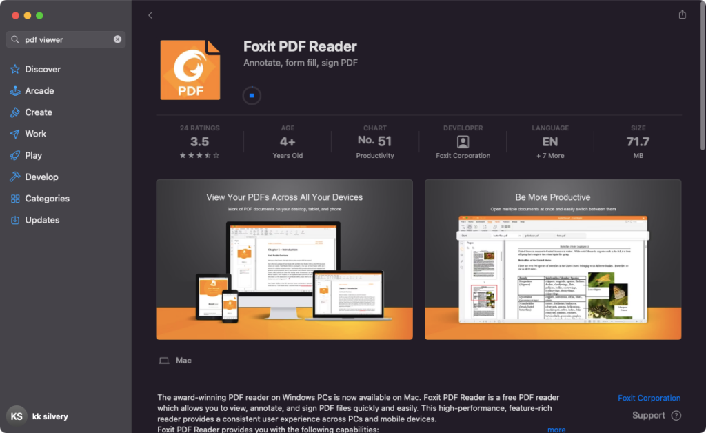 Try Foxit Reader For Mac