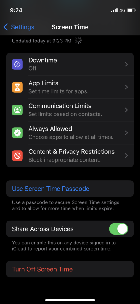 Turn Off Screen Time (4)