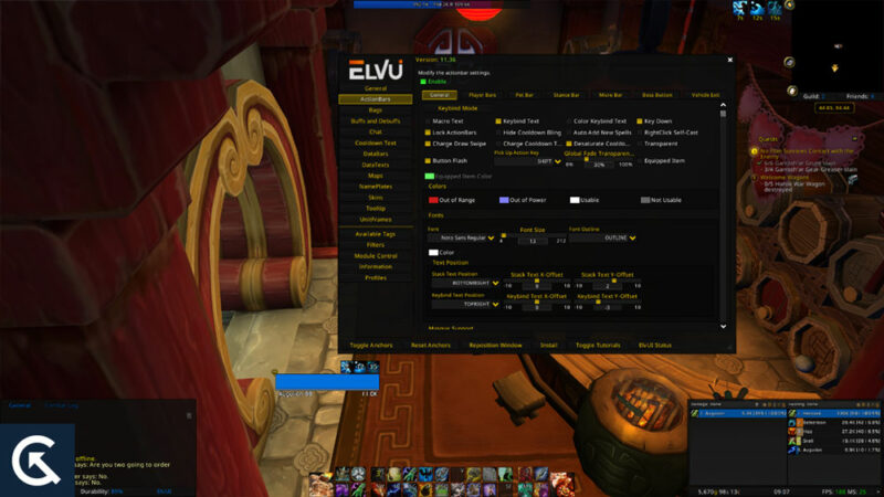 Fix: WoW ElvUI Action Bars not showing