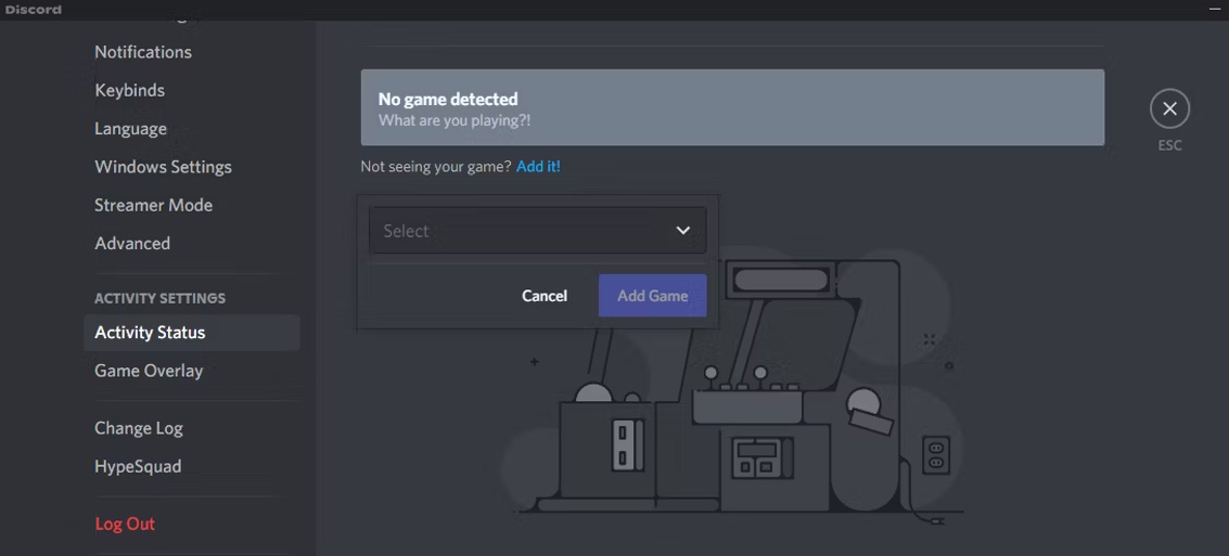 Add Your Game to Discord Activity