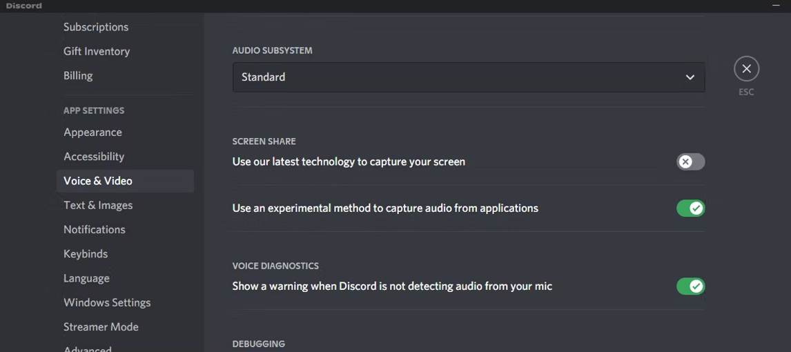 Disable the Latest Technology Setting