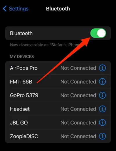 iphone 14 plus bluetooth not working