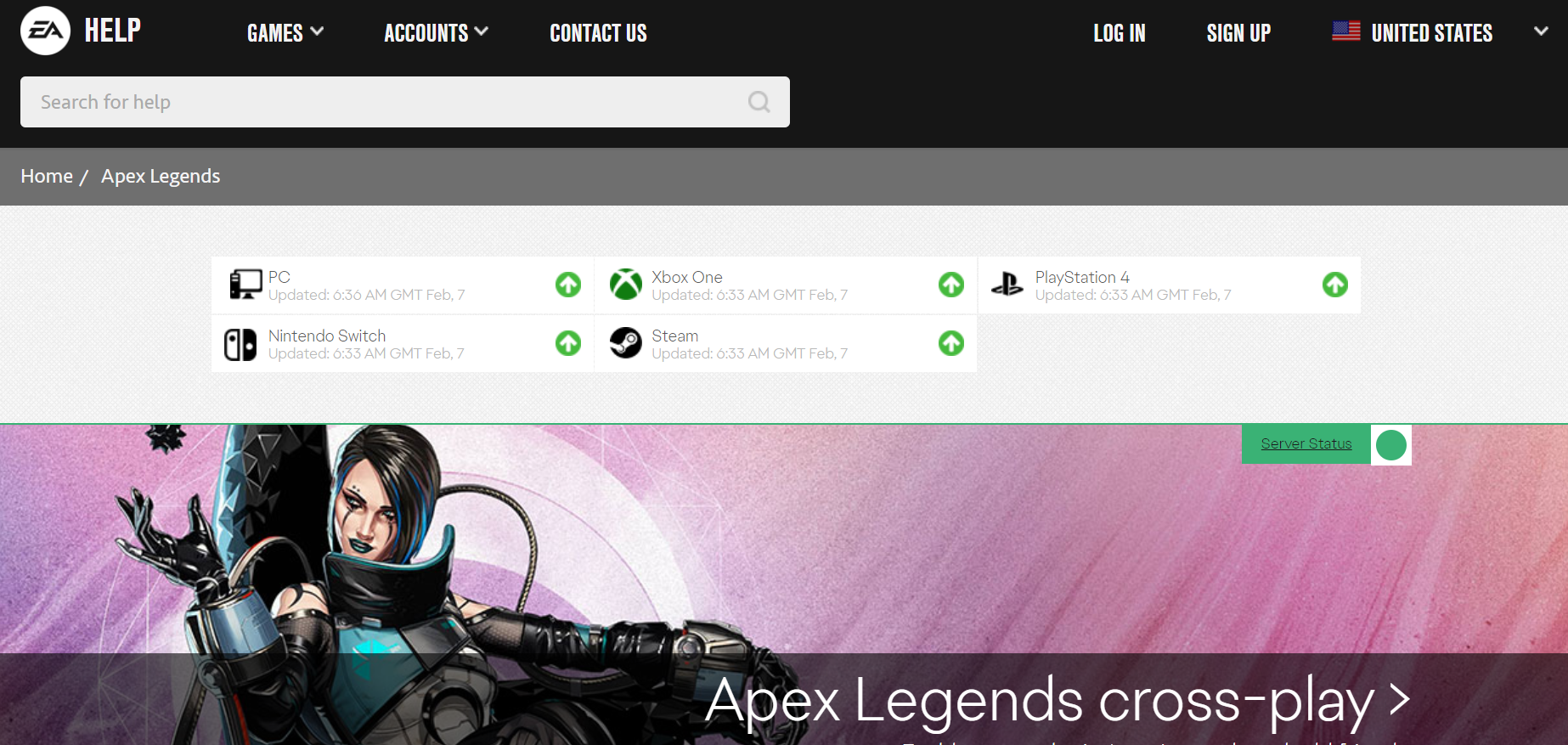 Apex Legends Server Status