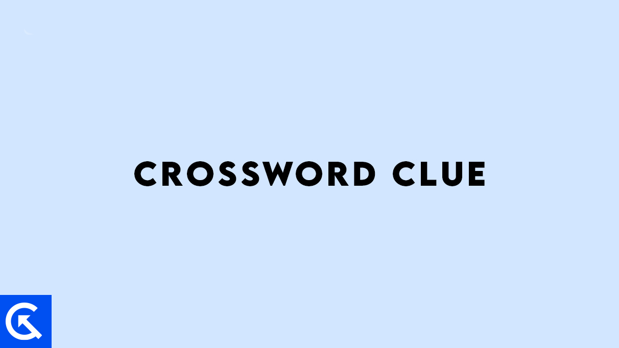 Crossword Clue