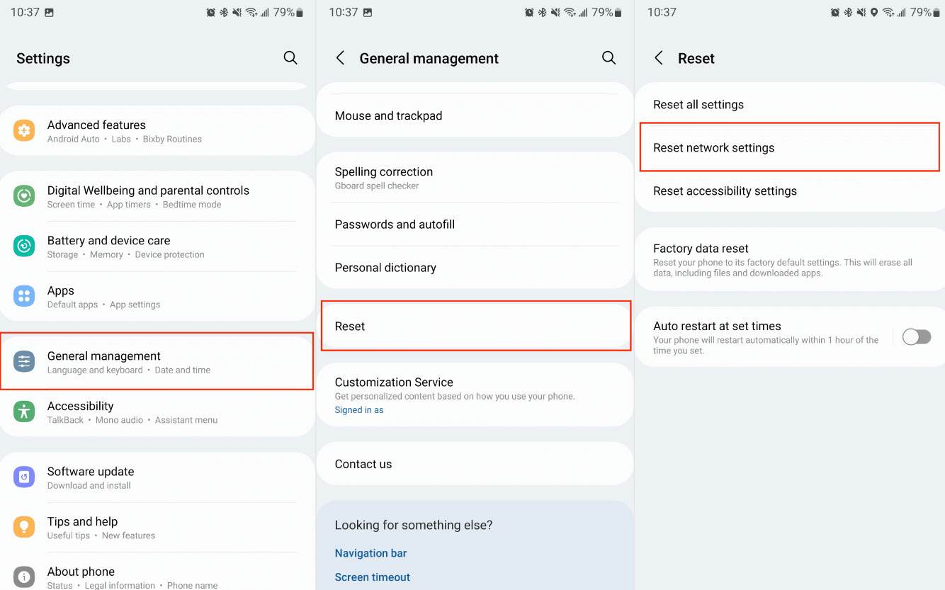 Reset Network Settings Samsung 