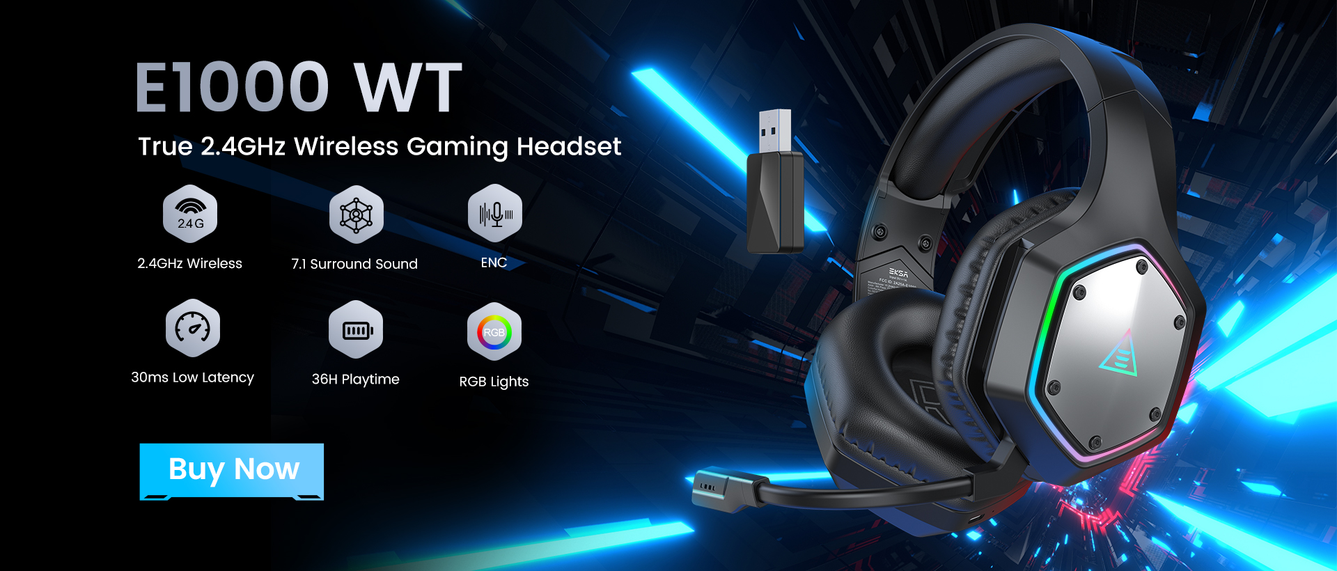 EKSA E1000WT Gaming Headset