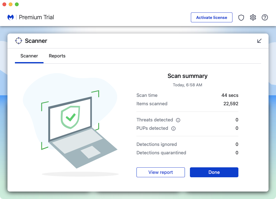 Malwarebytes Scan Results