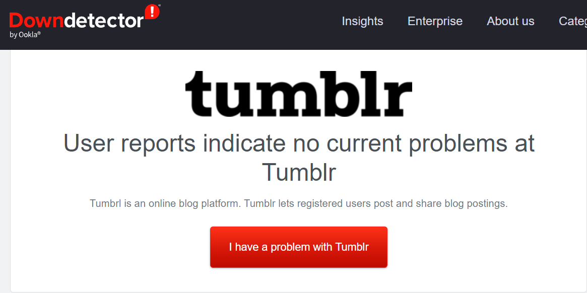 Tumblr - Down Detector