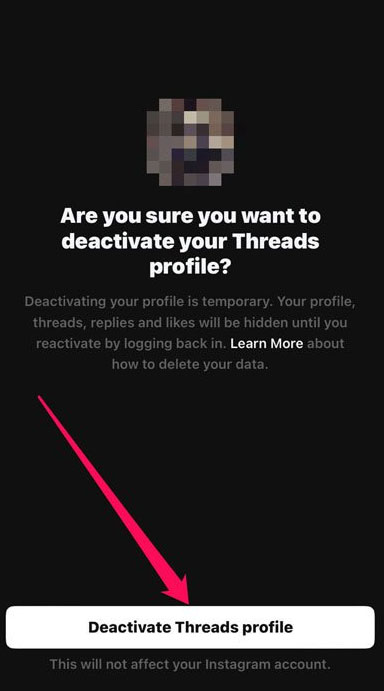 Steps to Deactivate Threads Account