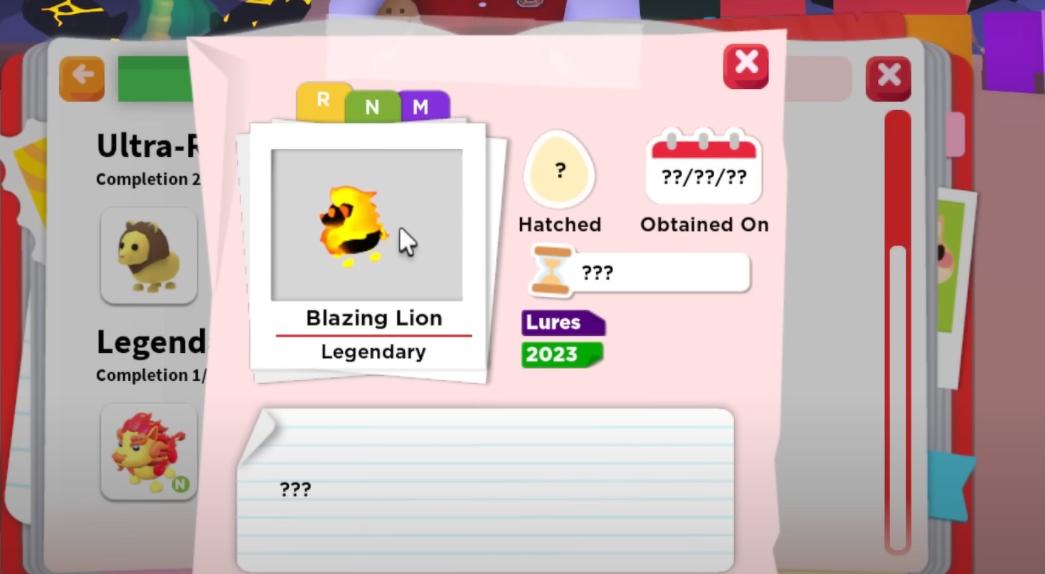 What is Blazing Lion Worth in Roblox Adopt Me Trading Values