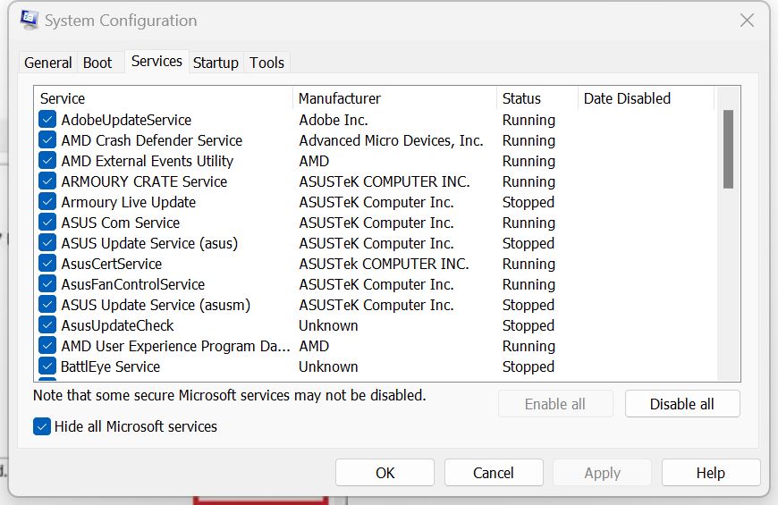 System Configuration