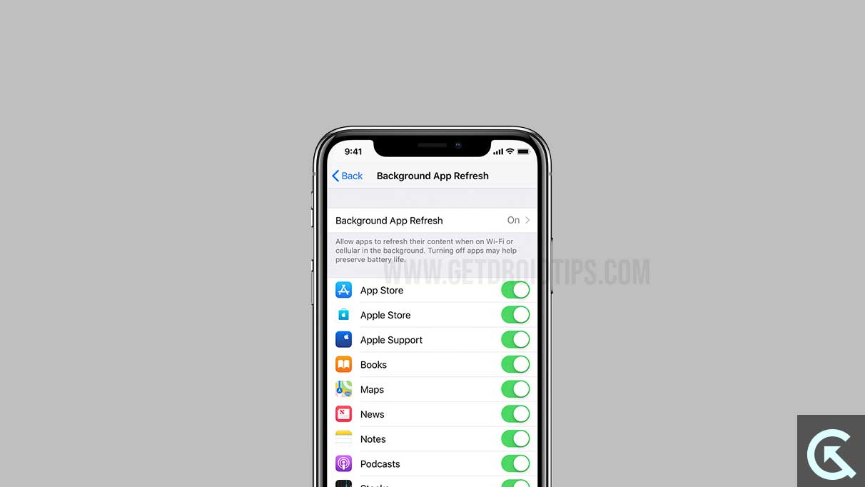 Background App Refresh iPhone