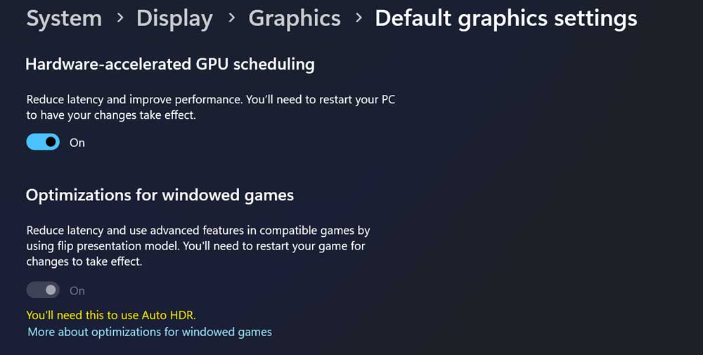 9. Enable Hardware Accelerated GPU Scheduling