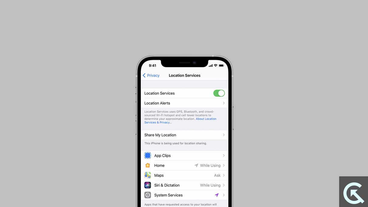 Location Services iPhone