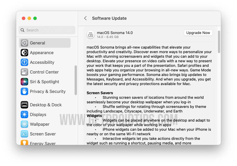macOS Sonoma Software Update