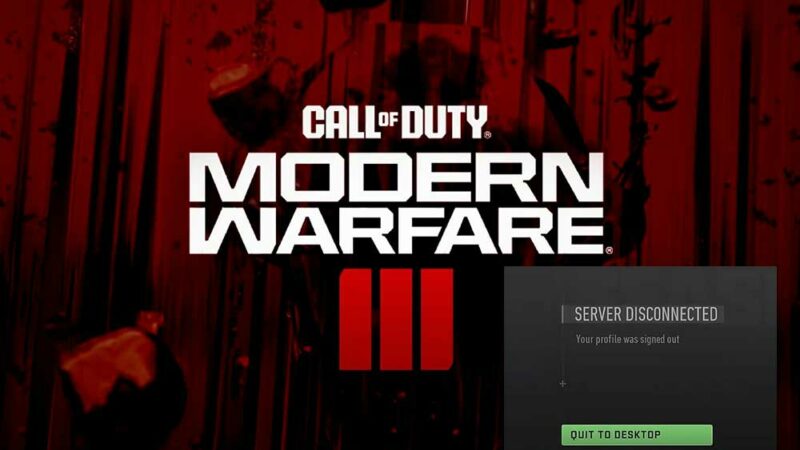 Modern Warfare 3 Your Profile Was Signed Out Error Fix