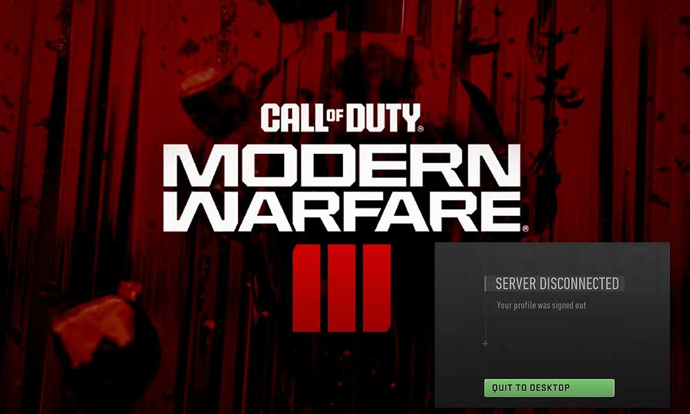 Modern Warfare 3 Your Profile Was Signed Out Error Fix