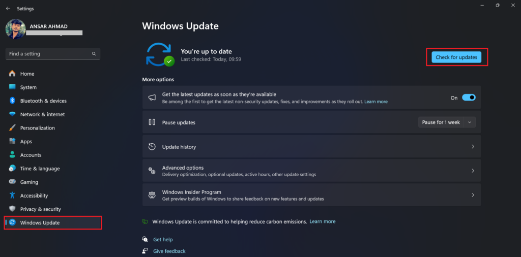 Checking-Windows-Update