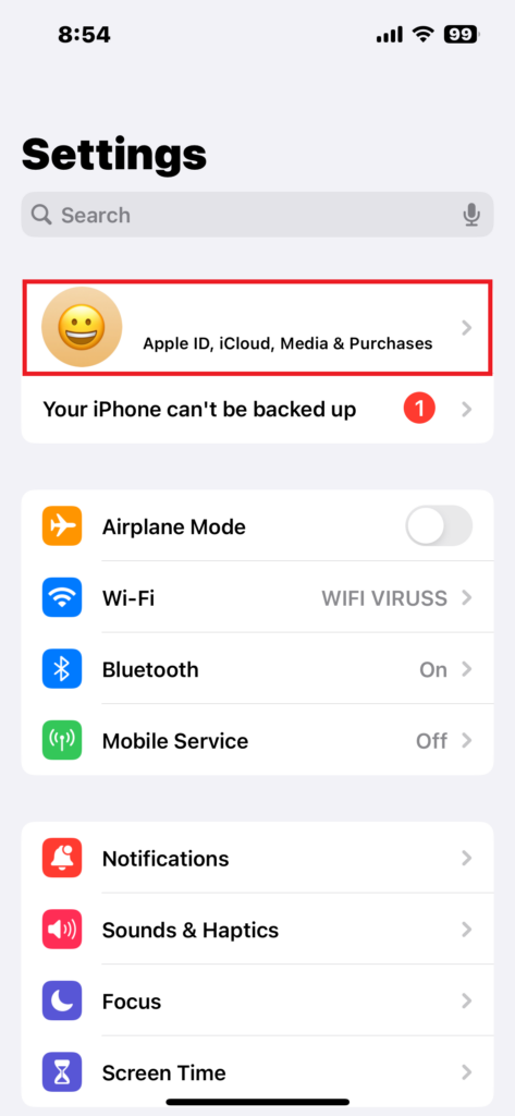 Tapping-the-Apple ID-Name