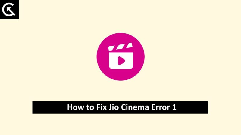 How to Fix Jio Cinema Error 1