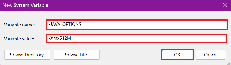 Increase System Memory for Java