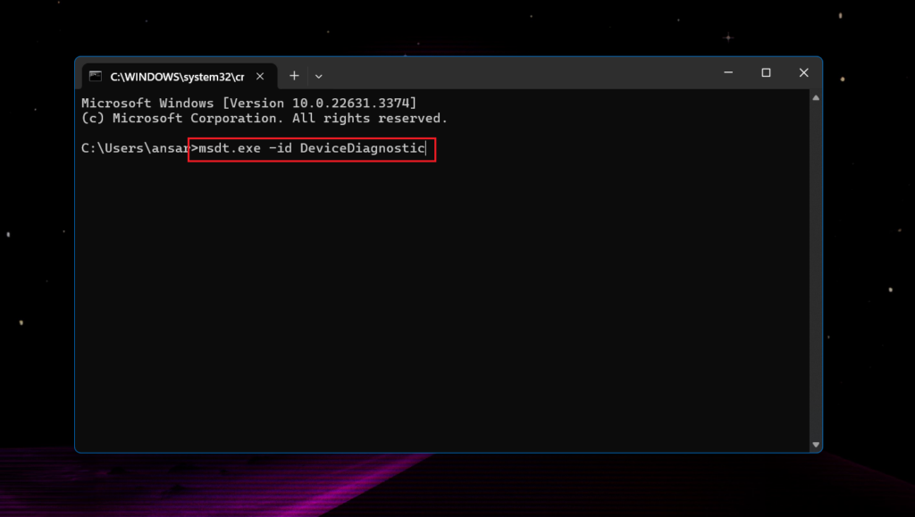 Run Command Prompt 
