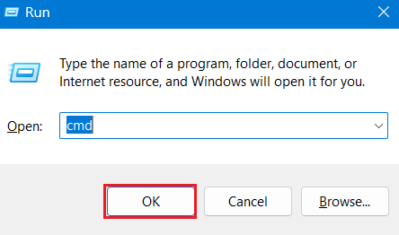 Enter Command in Run Window