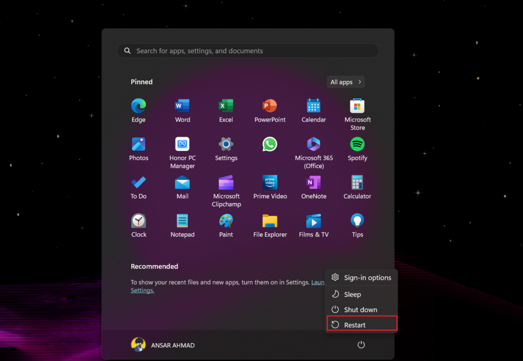 Restart Your Computer