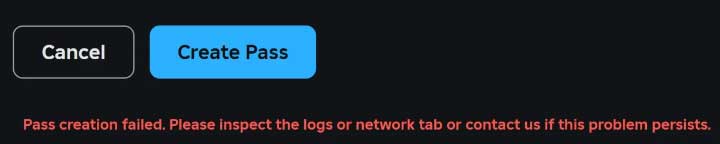 How to Fix Roblox Pass Creation Failed