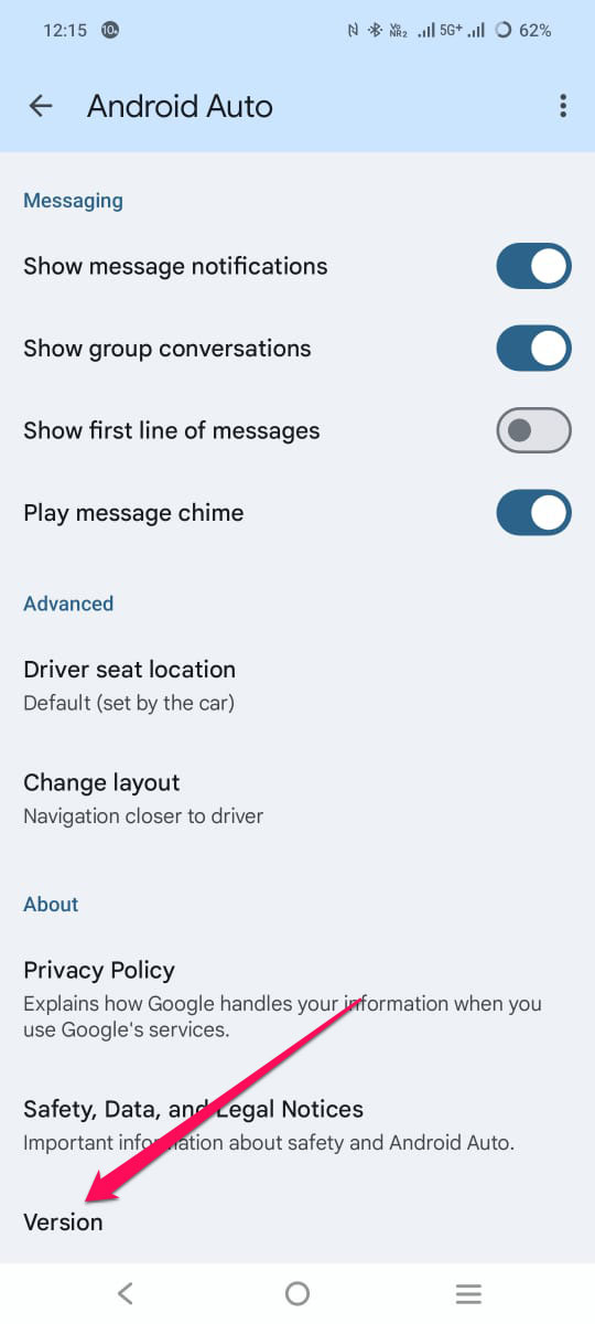 Enable developer settings