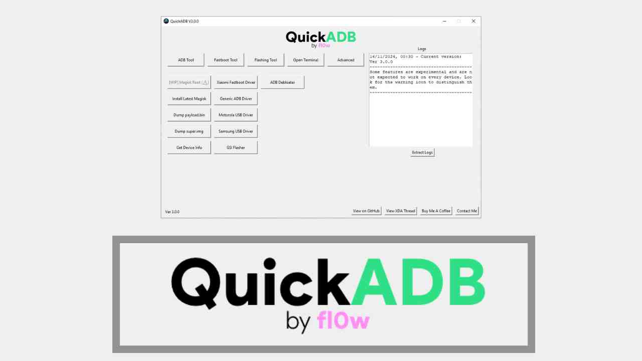 Download QuickADB – A GUI Tool to Execute ADB and Fastboot Commands