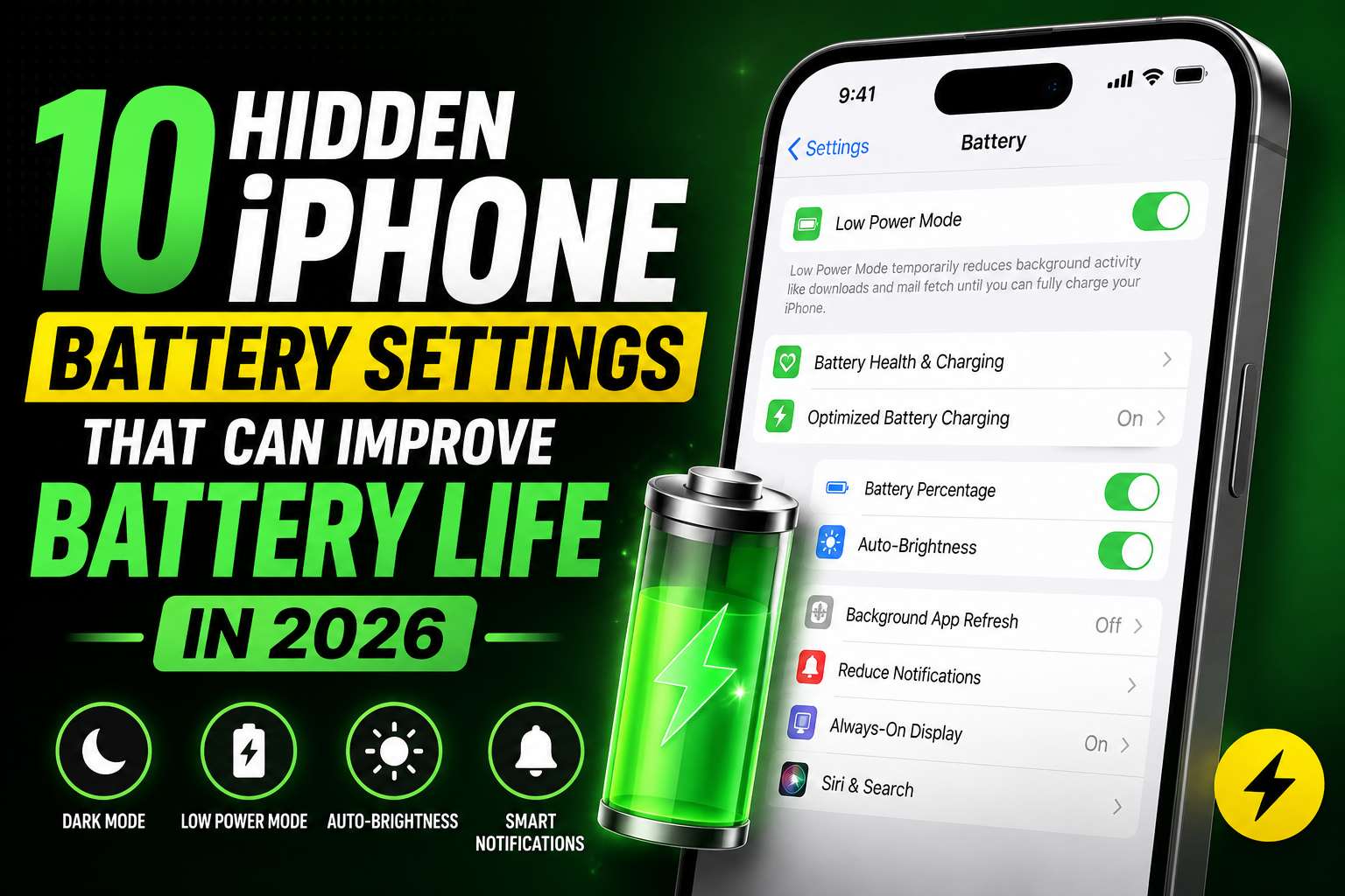 10 Hidden iPhone Battery Settings That Can Significantly Improve Battery Life